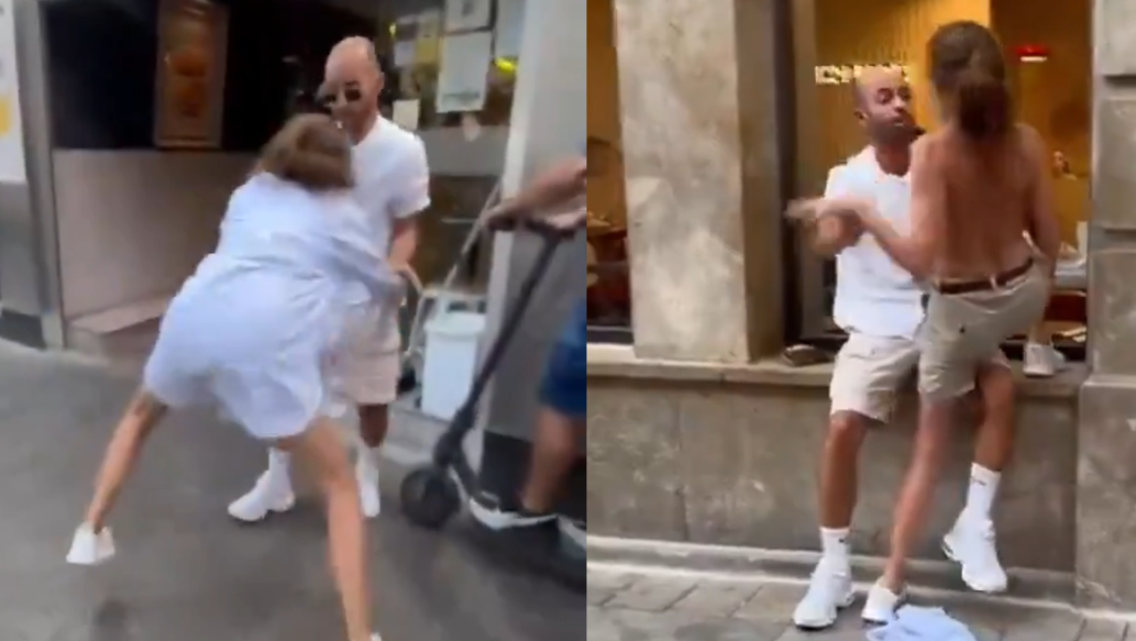 Drugged woman strips naked and attacks man