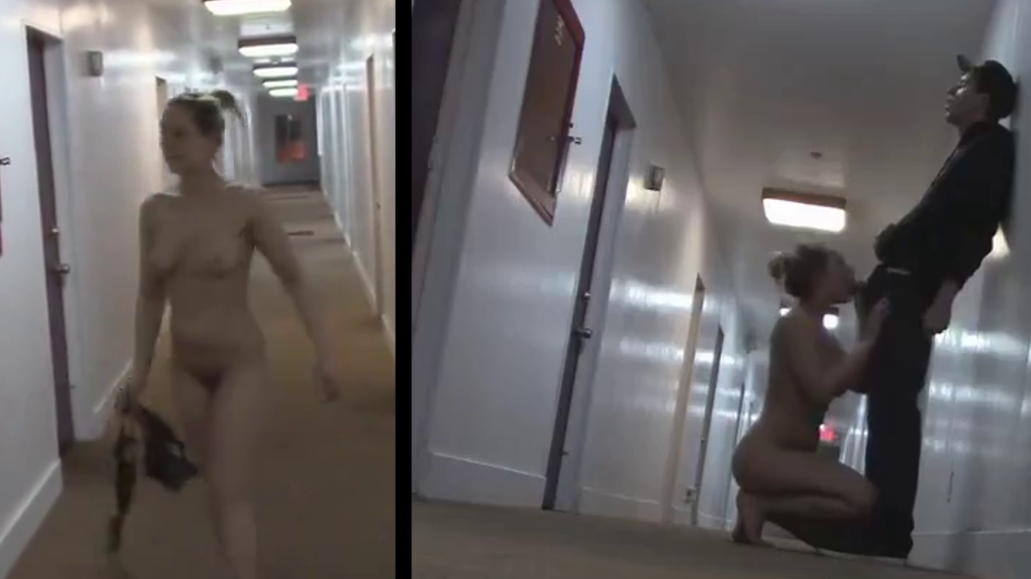 I rented a whore and fucked her in a hotel hallway