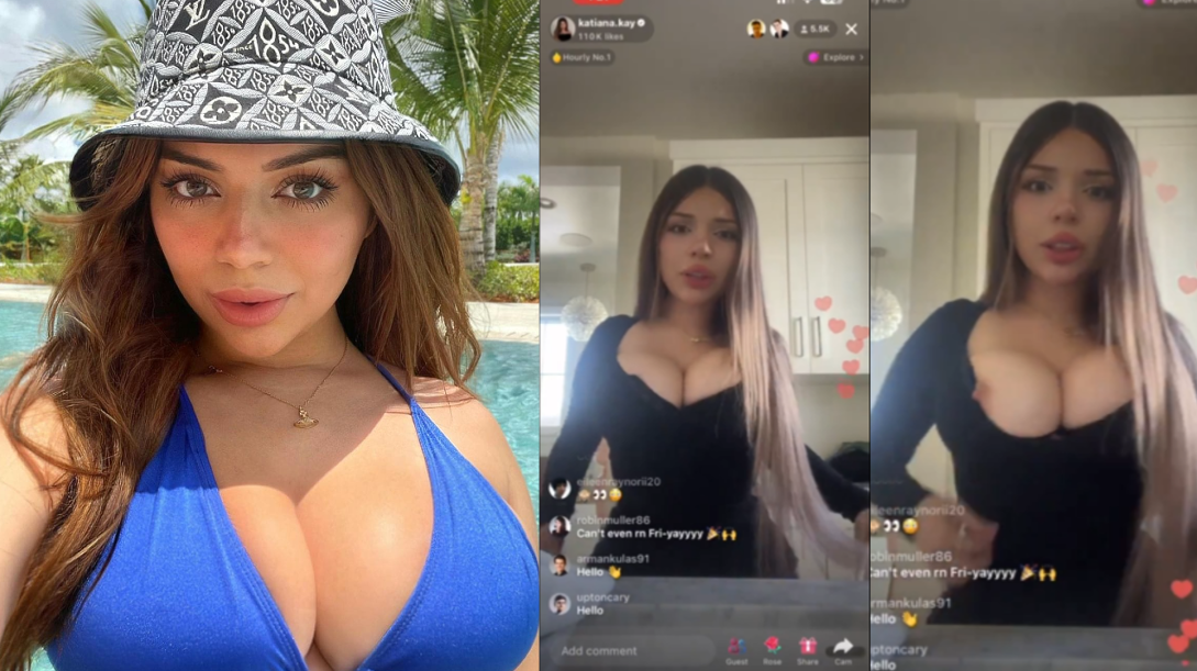 Katiana Kay carelessness on Tik Tok shows a nipple