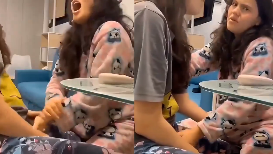 I secretly record my stepsister touching me in the kitchen