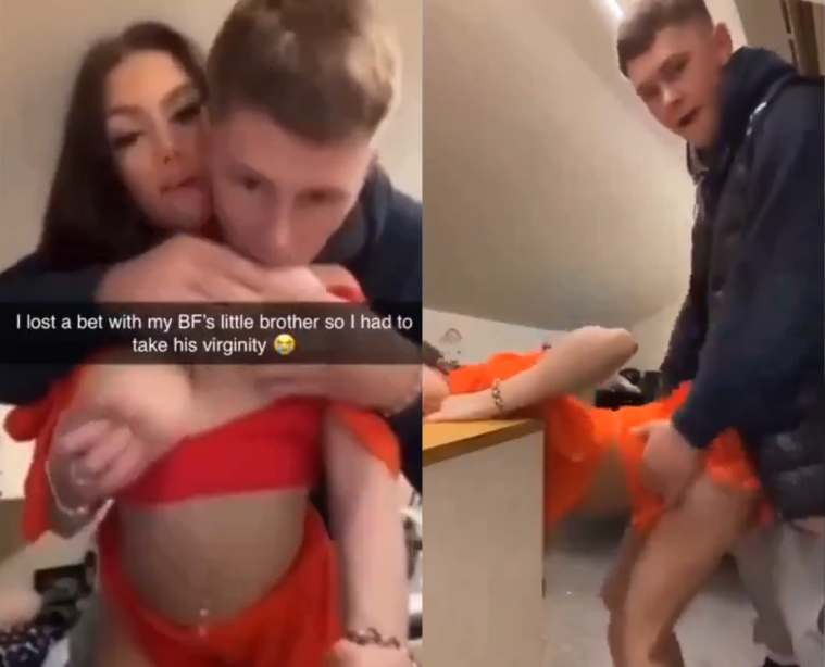 I lost a bet with my BF little brother so I had to take his virginity
