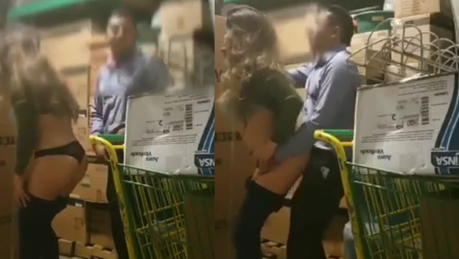 The boss fucks his employee in the warehouse