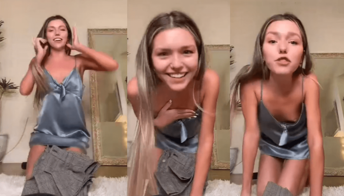 Small tits carelessly shown in an Instagram live