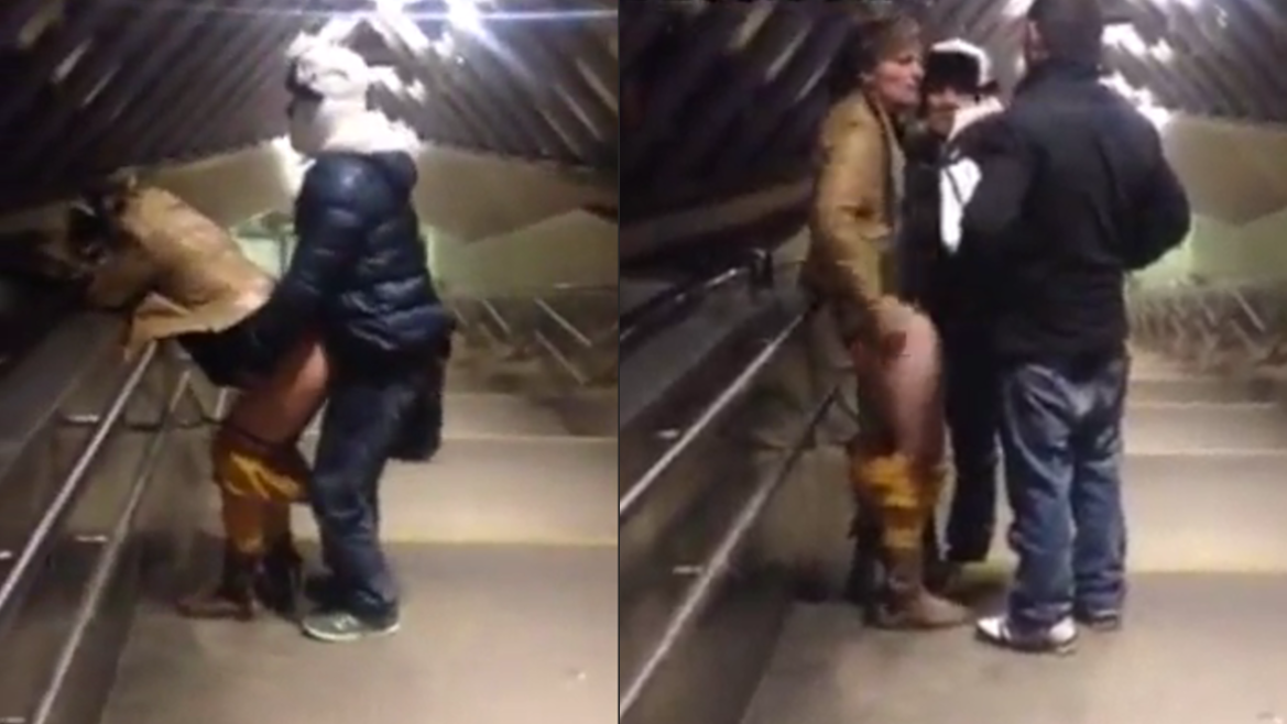 He finds his wife fucking a stranger at the mall
