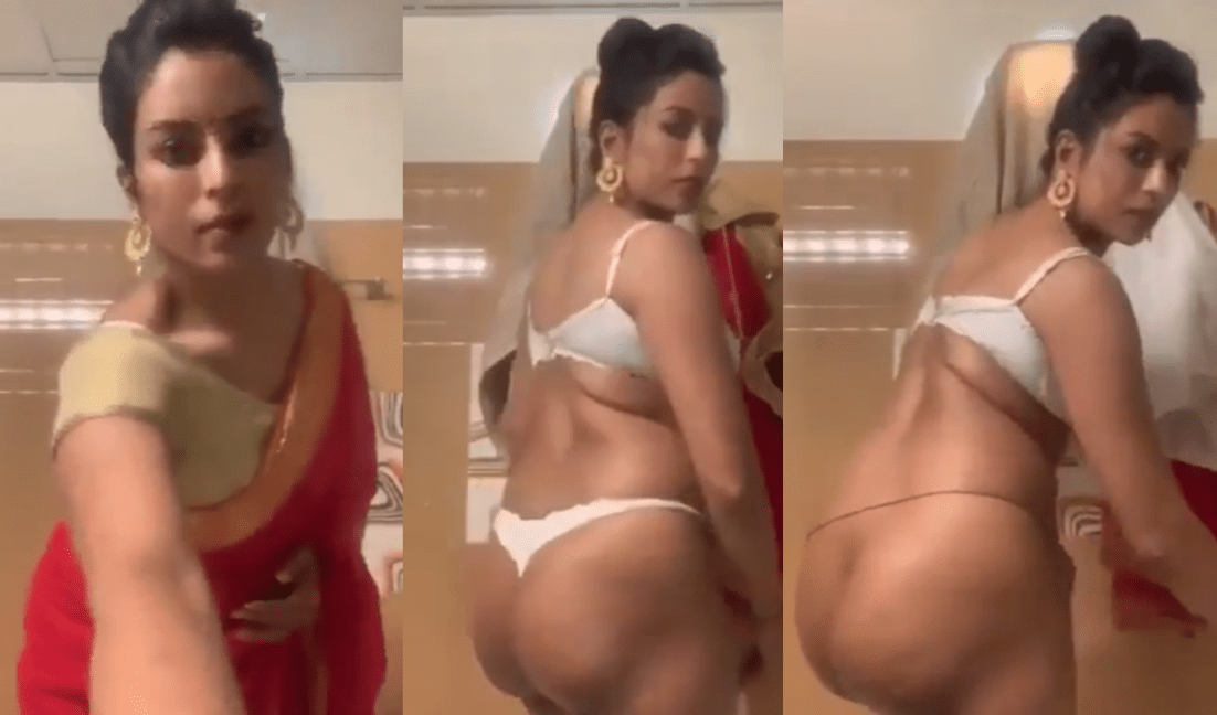 Mature Indian woman undresses