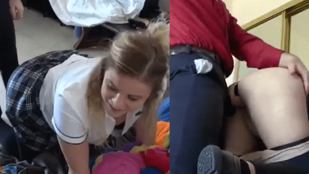 The schoolgirl stepdaughter is a whore