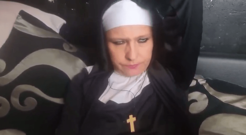 The nun receives God’s gift