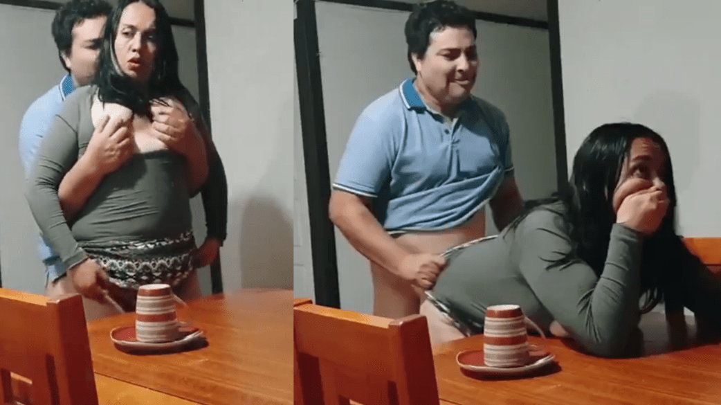 Mature Mexican woman fucked on the kitchen table