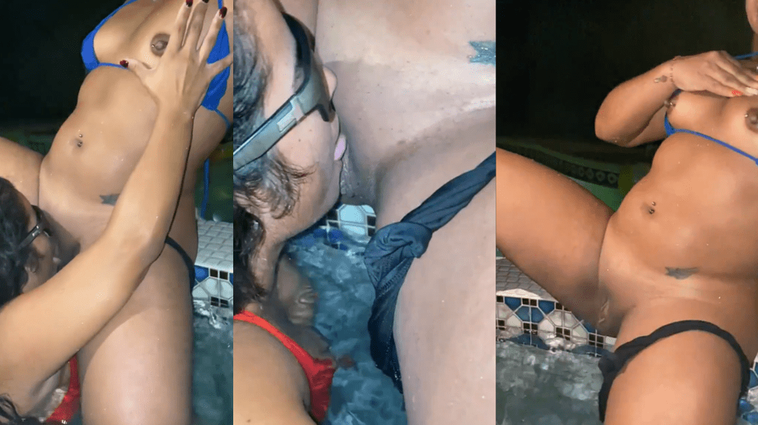 Friend likes pussy in the pool