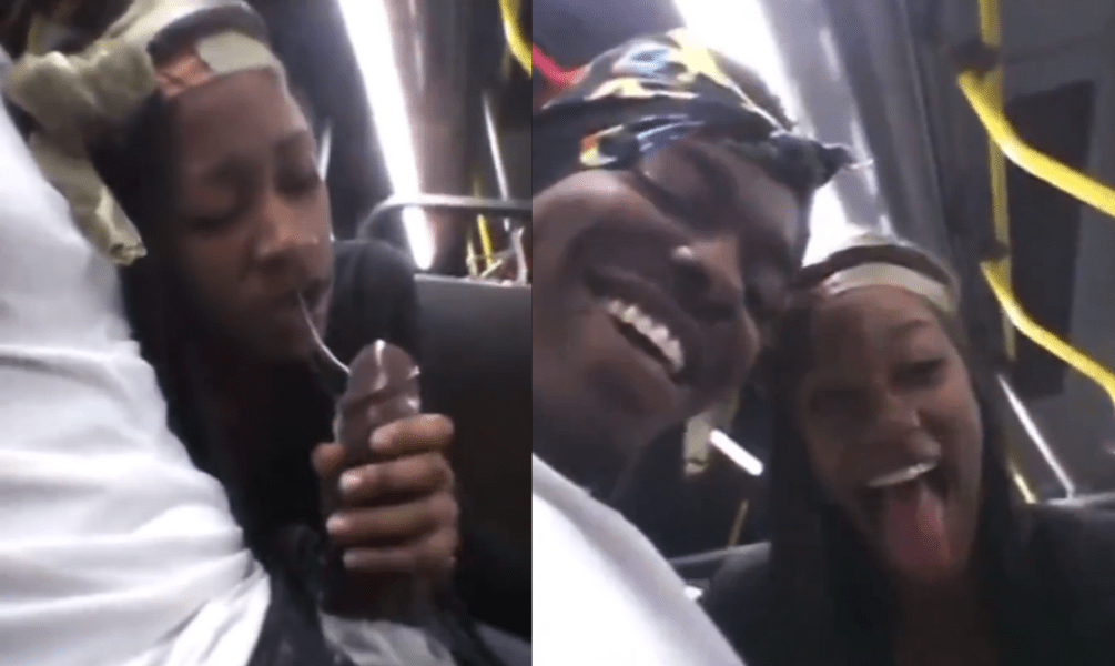 Black girl gets breakfast from BBC on the subway