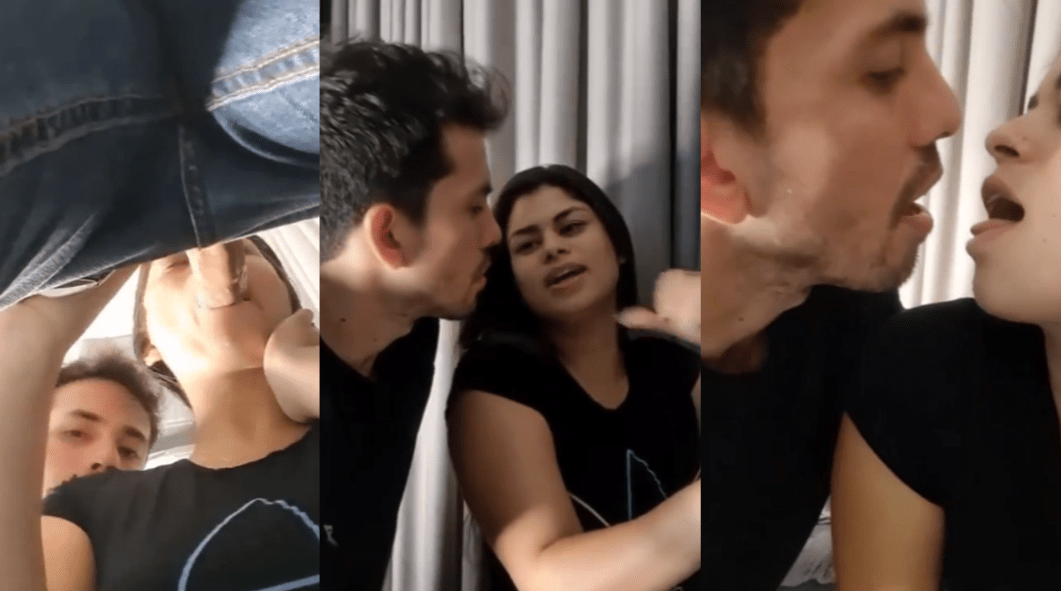 Bi cuckold husband kisses his wife after sucking his lover’s cock
