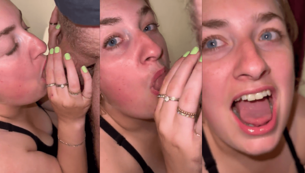Blue-eyed girl sucks cock in homemade video