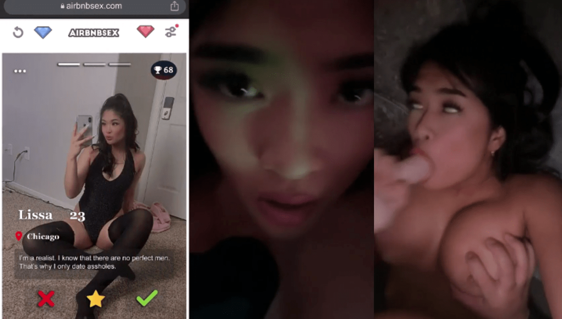 Busty asian babe sucks and fucks